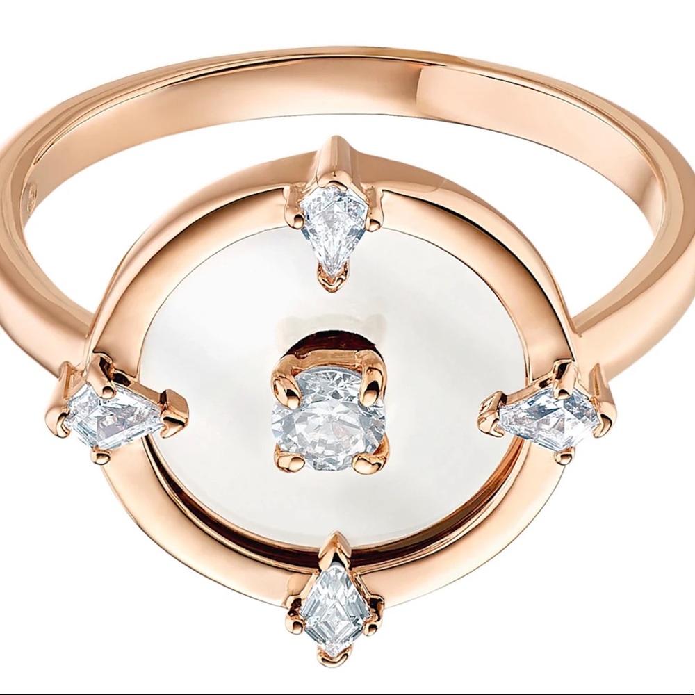 New Swarovski North Motif Rose-gold tone plated ring - Picture 7 of 11